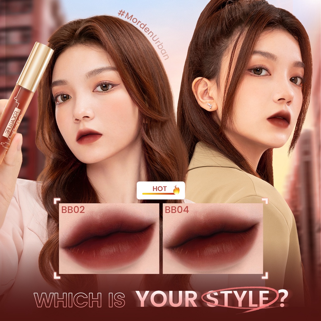 Focallure #Son Môi MordenUrban Màu Nhung Lì Lâu Trôi Sắc Tố Cao