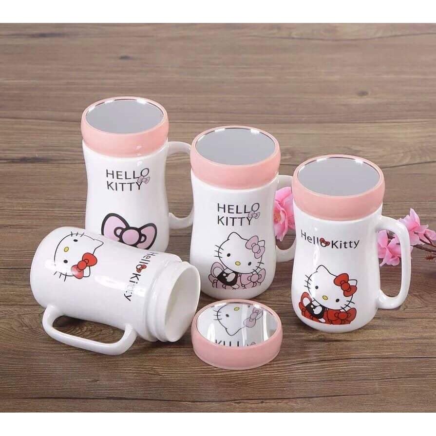 Ly sứ nắp gương, Cốc sứ nắp gương có quai nhiều hình - FUJIKA