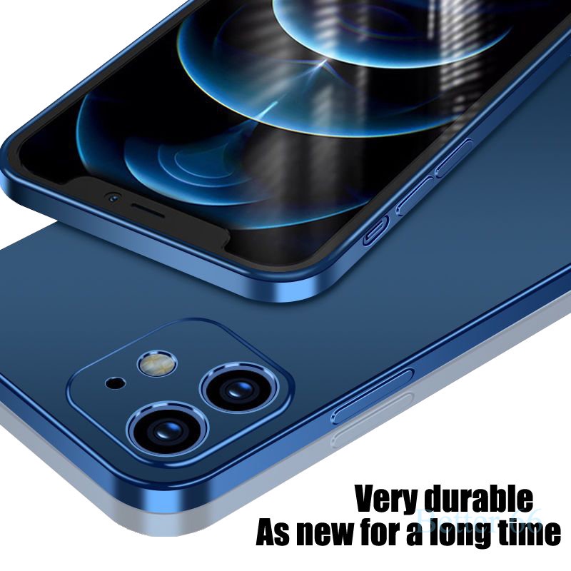 Ốp Điện Thoại Viền Vuông Mạ Điện Cho iPhone 14 13 12 11 Pro Max XS Max XR X