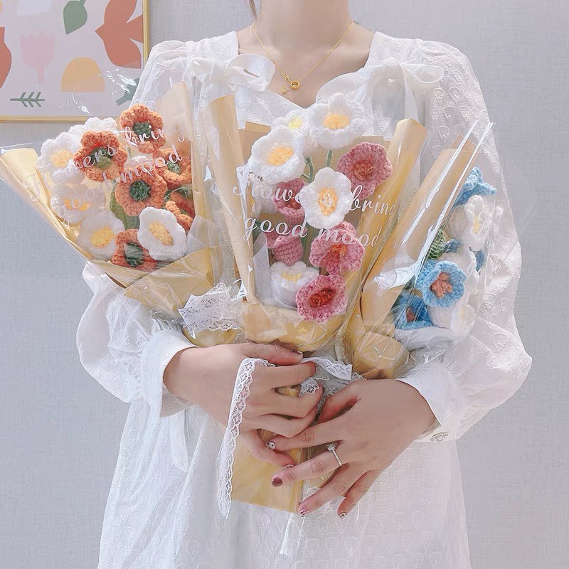 DIY - 20/11/2022  Đầy Đủ Dụng Cụ DIY Gói Nguyên Liệu Tự Móc Bó Hoa Lan - Quà Tặng Handmade Tự Làm Ý Nghĩa