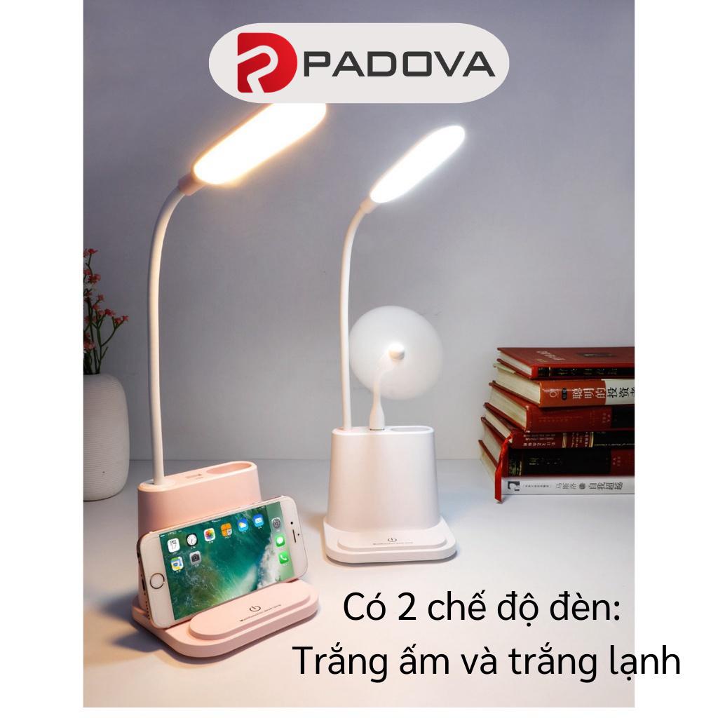 Đèn Bàn Học, Đọc Sách Tích Điện Bảo Vệ Mắt Cảm Ứng 2 Chế Độ Sáng PADOVA 8504