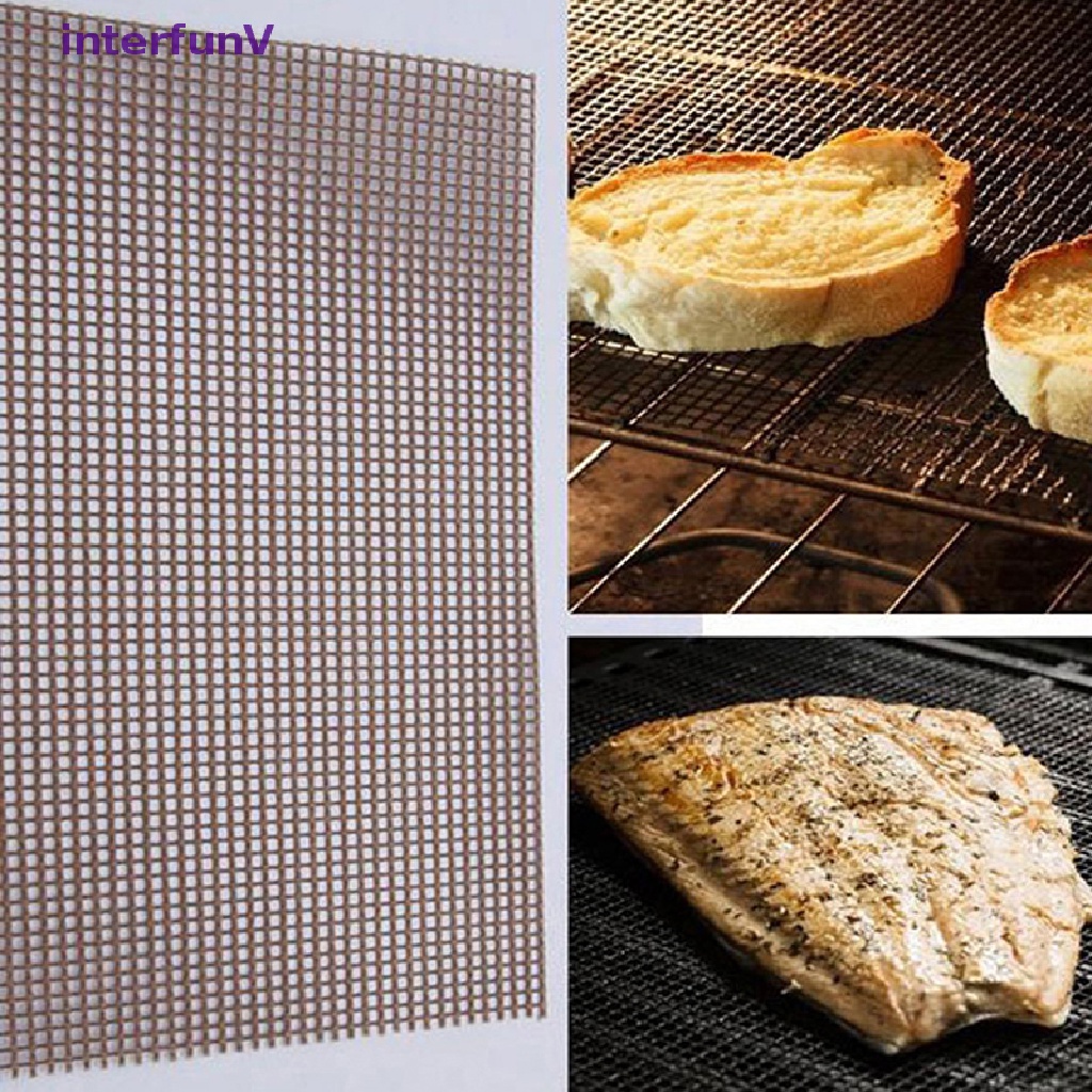 1 Tấm Lưới Nướng BBQ Chống Dính Chịu Nhiệt Độ Cao 30 * 40cm