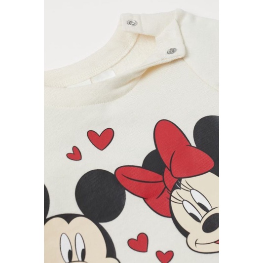 áo nỉ mickey hm bé gái , áo dài tay xuất dư h.m cho bé