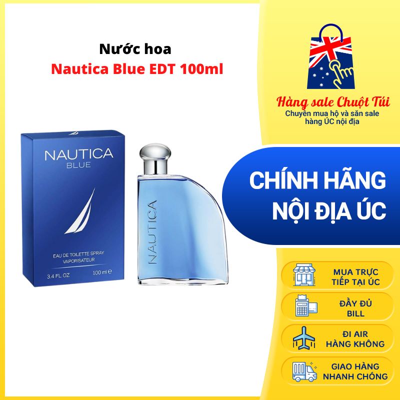 Nước hoa Nautica Blue EDT 100ml - Hàng Úc đủ bill