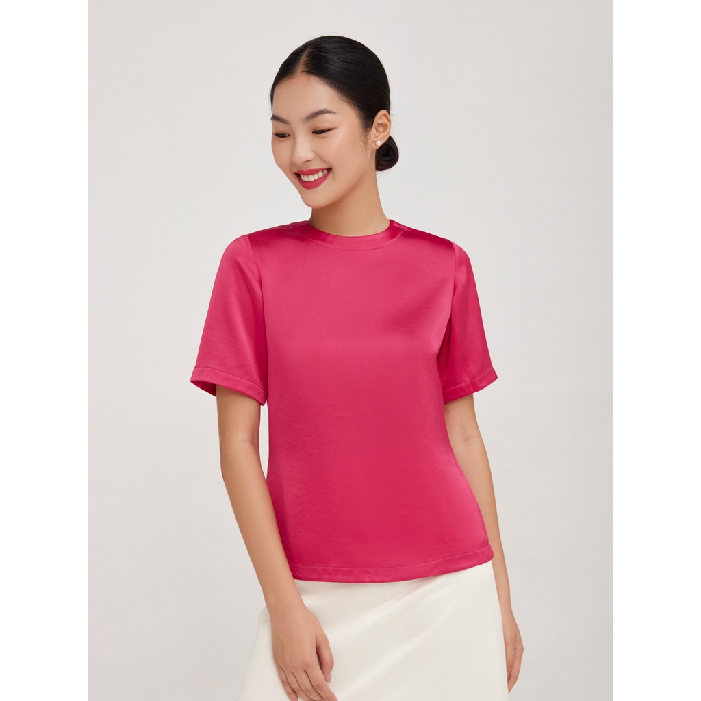 Áo lụa cao cấp Mauve Premium silk tee