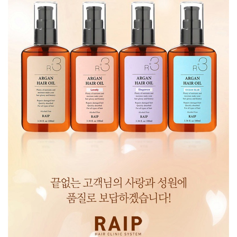 Dầu Dưỡng Tóc Argan Raip R3 Argan Hair Oil 100ML