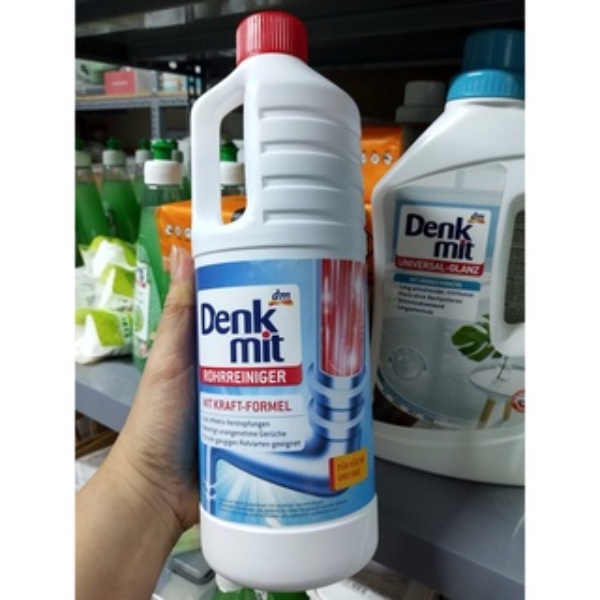 Dung dịch thông cống Denkmit dung tích 1L thông tắc, làm sạch đường ống