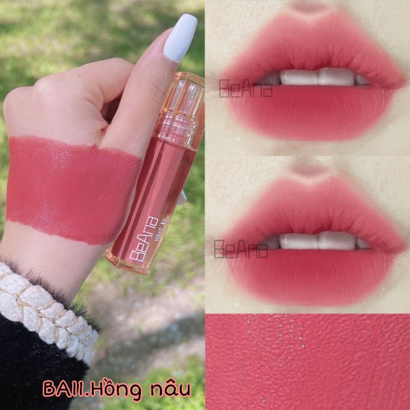 Son hồng đất, son kem màu hồng đất, son môi màu hồng đất, son chính hãng beana chất son siêu lỳ không trôi