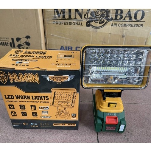 Đèn Pin Led, Đèn Pha Led KÈM CỔNG SẠC DỰ PHÒNG Dùng Pin Chân Pin Phổ Thông Makitaa 14,4v - 21v SIÊU BỀN ĐẸP