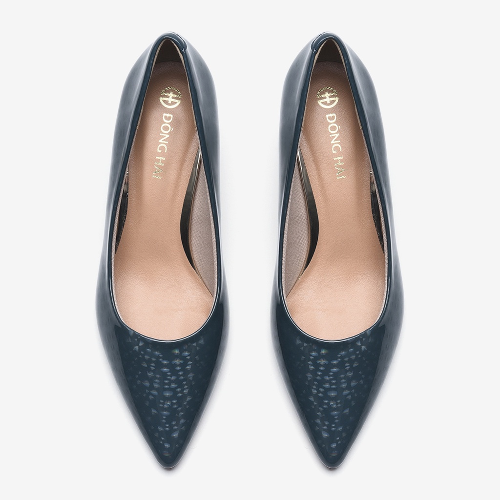 Giày cao gót Đông Hải họa tiết hologram gót 7cm thanh lịch -  G81L3