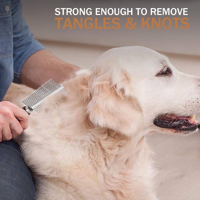 HamshMoc Lược Chải Lông Thú Cưng Hai Mặt Chống Rối Và Thắt Nút