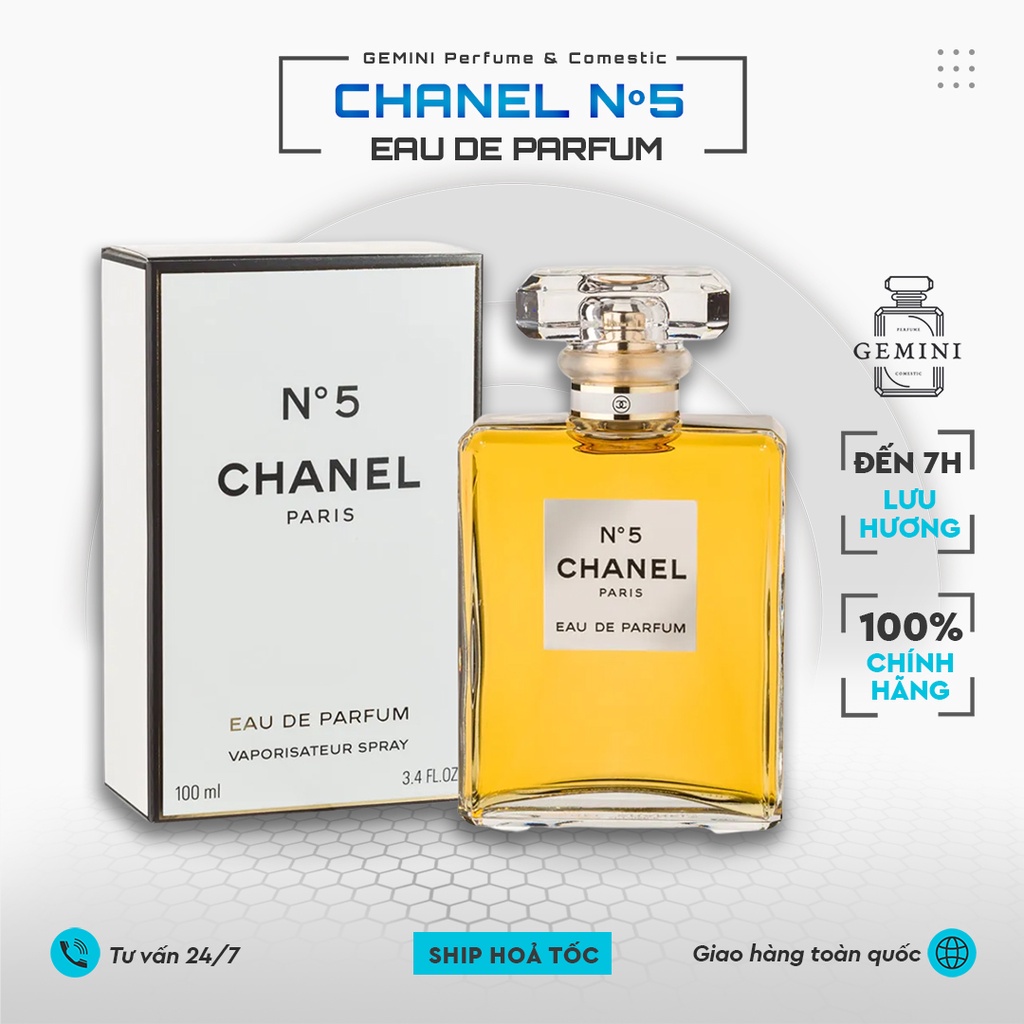 Nước hoa nữ N5 vàng 100ml, body mist, hương thơm nhẹ nhàng, thanh lịch, sang trọng GEMINI NH010