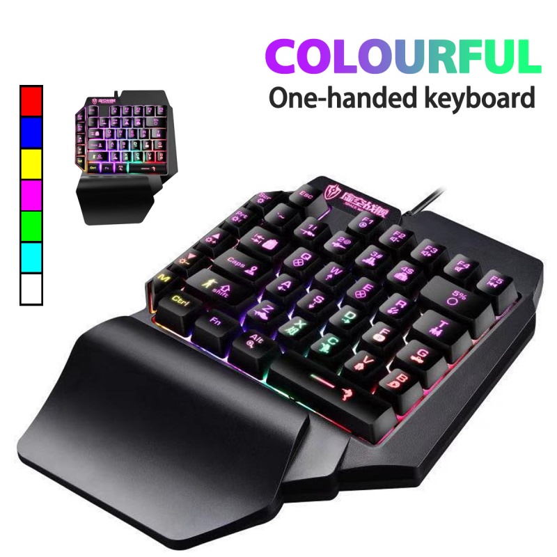 Bàn phím cơ FONKEN chơi game mini có đèn nền RGB thích hợp cho PC PS4 Xbox