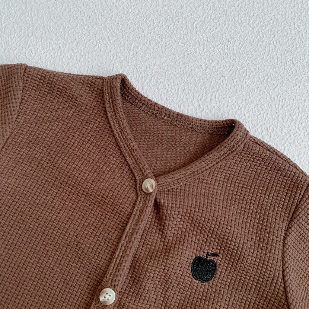 Áo Khoác Cardigan Mỏng Tay Dài Cổ Chữ V In Họa Tiết Caro Thời Trang Mùa Thu Cho Bé Trai Và Gái