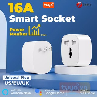 Ổ cắm zigbee chân đa năng đo công suất tiêu thụ 16a tuya ztc3