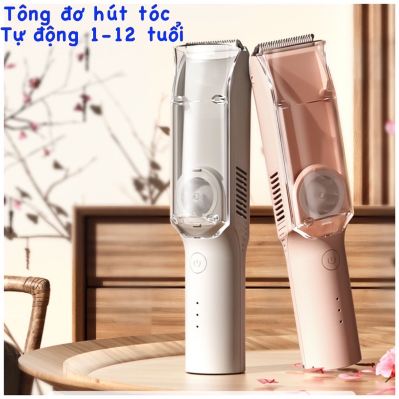Tông đơ cắt tóc sơ sinh, HÚT TÓC TỰ ĐỘNG cắt tóc trẻ em 0-15 tuổi TẶNG + SET 3 KÉO LƯỢC