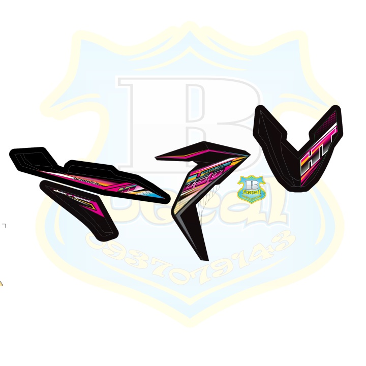 FREE SHIP + SALE SỐC +DECAL PVC 5 LỚP CHẤT LƯỢNG CAO Tem rời winner màu mè