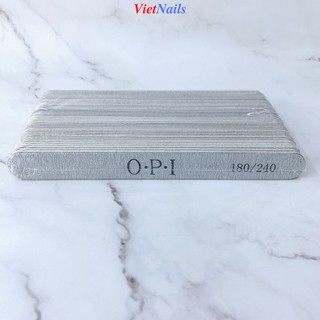 Lốc 50 dũa opi nhám xám mỏng độ nhám 180/240 - dũa móng tay opi màu xám