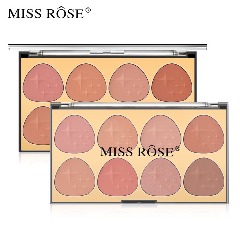Phấn Má Hồng MISS ROSE Màu Lì Và Ánh Ngọc Trai Thời Trang