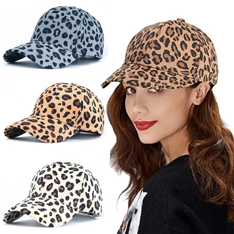 1 Mũ Lưỡi Trai Họa Tiết Da Báo Phong Cách Hip Hop Thời Trang