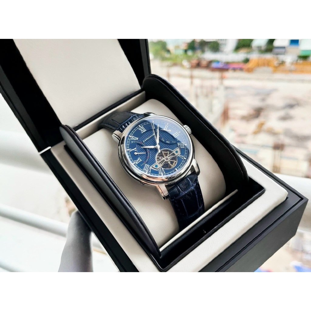 Đồng hồ nam dây da Thomas Earnshaw Longcase Double Retrograde ES 8169 02