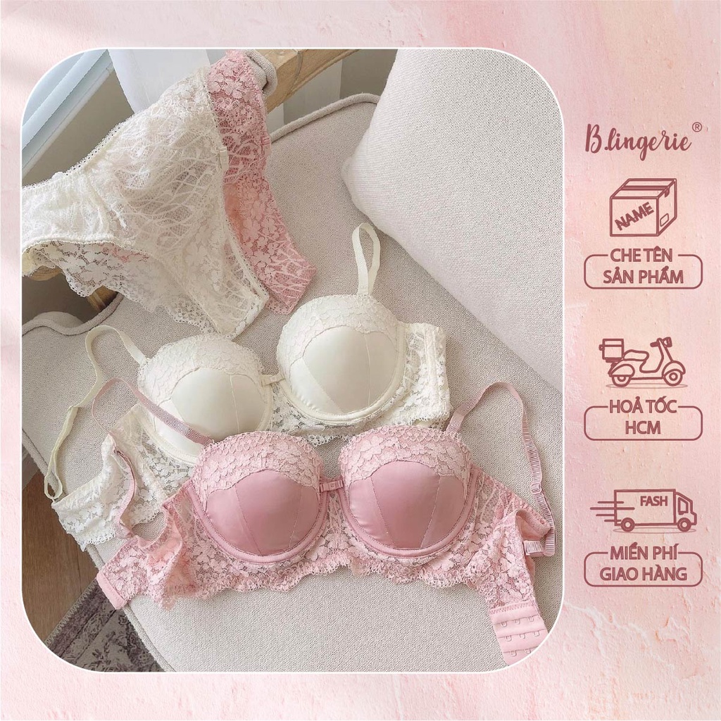 Nội Y Nữ Ren Phối Satin Quyến Rũ - B.Lingerie