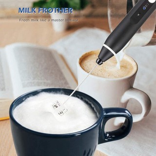 Máy đánh trứng mini, que tạo bọt cà phê cầm tay chạy điện sạc usb 3 tốc độ siêu tiện lợi