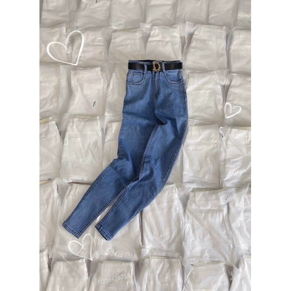 QUẦN JEANS ÔM CẠP SIÊU CAO co giãn tốt- hình shop chụp thật