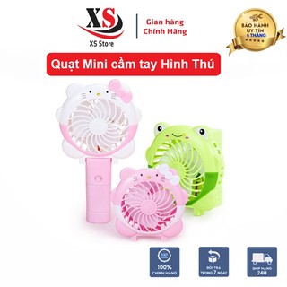 Quạt Mini Cầm Tay Hình Thú  - Pin Trâu, Gió Cực Mát, Cán Gập Lại Được - XS Store