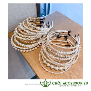 Bờm tóc đính đá tiểu thư nữ tính phong cách Hàn Quốc - K093