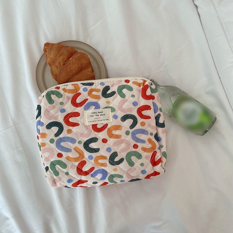 Túi Đựng Mỹ Phẩm / Tiền Xu / Mỹ Phẩm Họa Tiết Hoa Đa Năng Phong Cách Hàn Quốc JP5