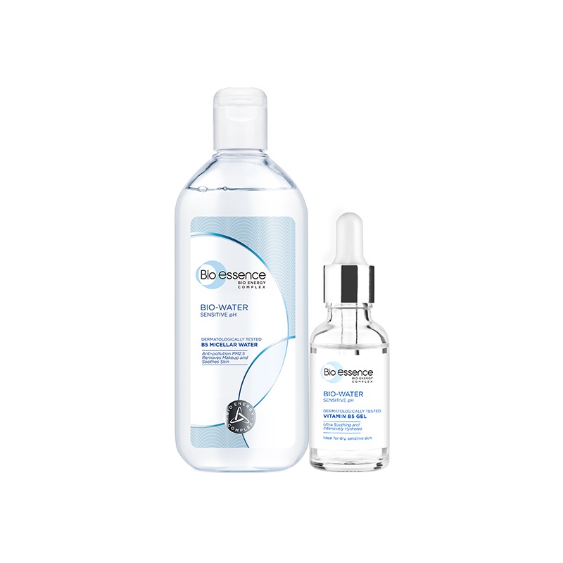 Combo cấp ẩm cho da Bio-Essence Bio-Water (Tinh chất Gel Vitamin B5 30ml + Nước tẩy trang Micellar Water 400ml)