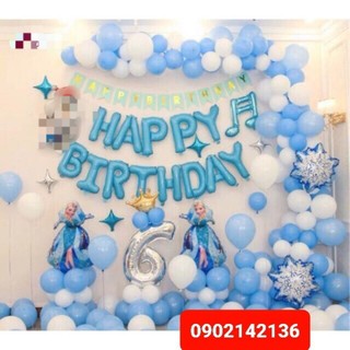 Set Trang Trí Sinh Nhật Elsa ( tặng kèm pk)