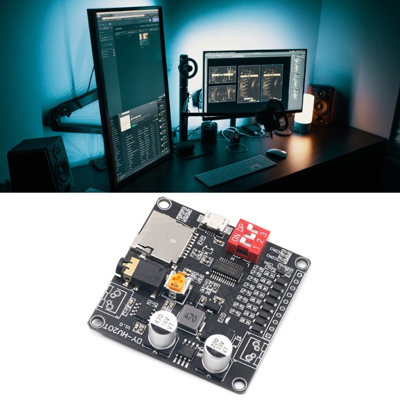 Bảng Mạch Điều Khiển Tiếng Nói DY-HV20T 12V 24V 10W 20W Với Khe Thẻ TF