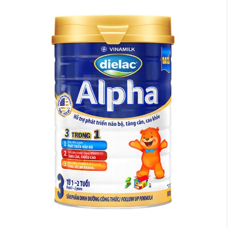 Sữa bột Dielac Alpha 3 900g (cho trẻ từ 1 - 2 tuổi)