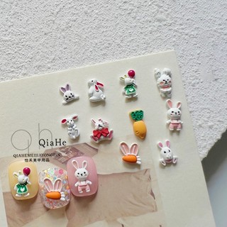 Set charm thỏ new trend 2023 trang trí móng