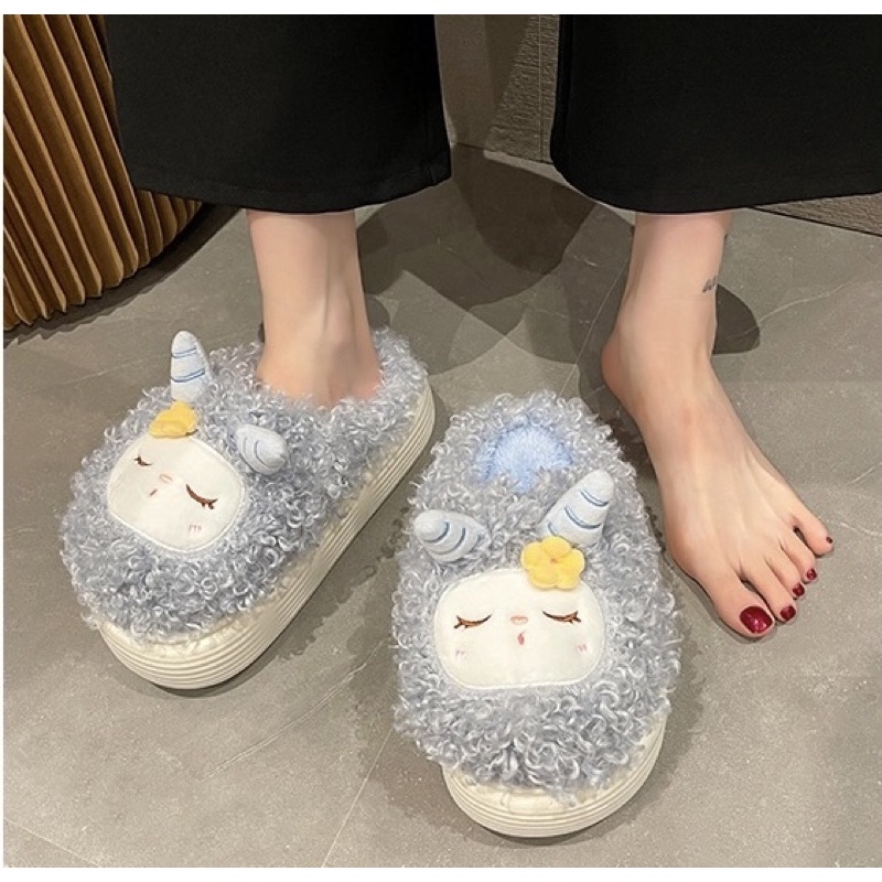 DÉP LÔNG siêu xinh cao 5CM ấm lắm mang trong nhà đi chơi đều đuợc