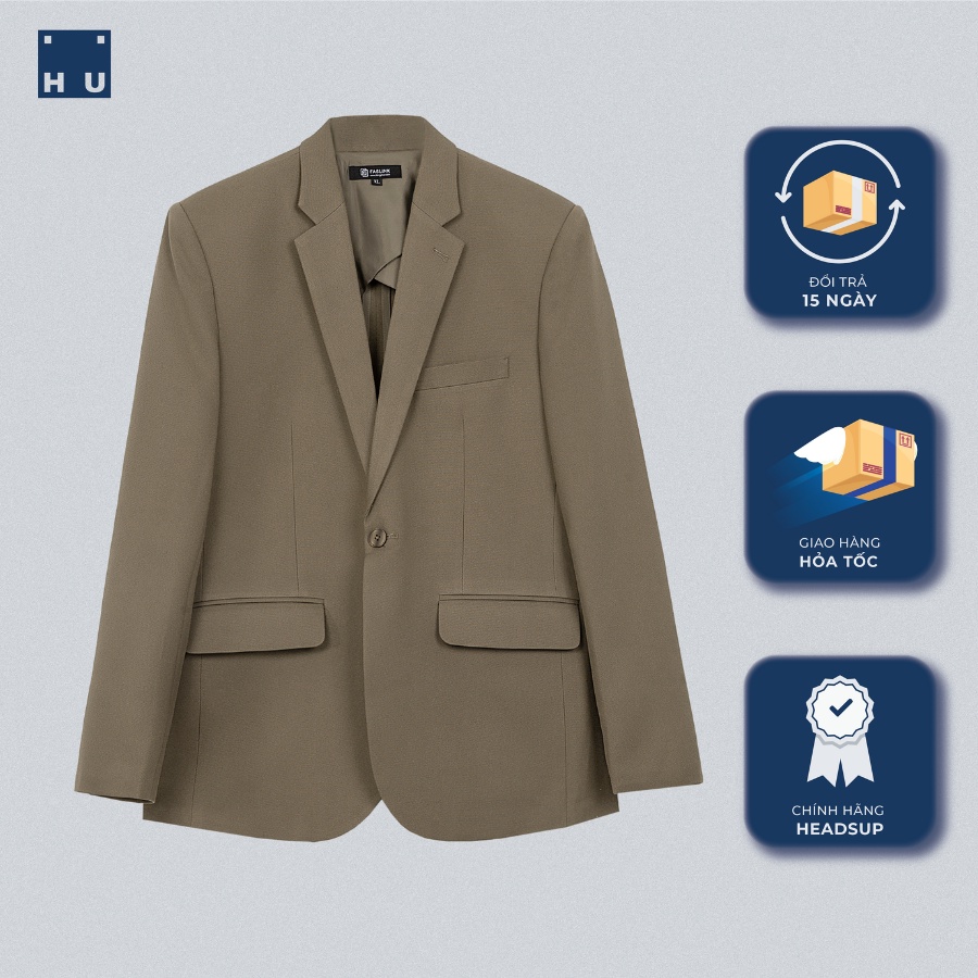 Áo Vest nam 1 nút dòng Luxury - Nâu