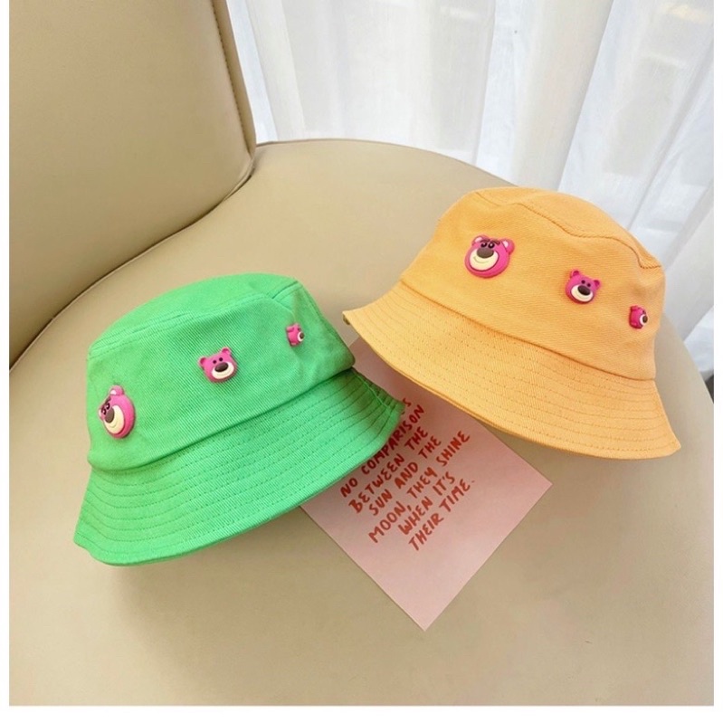 Nón Tai Bèo Che Nắng Mũ Gấu Dâu Lotso Dễ Thương Phong Cách Hàn Quốc Cho Bé