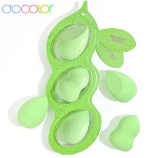 Docolor set 3 Mút Tán Kem Nền Che Khuyết Điểm Chuyên Nghiệp Hình Quả Đào Đáng Yêu