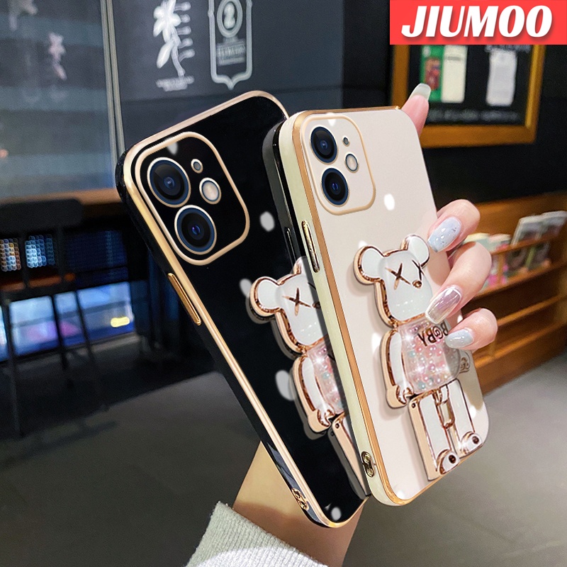 Ốp Điện Thoại Chống Sốc Có Giá Đỡ Hình Gấu Cho vivo Y65 Y66
