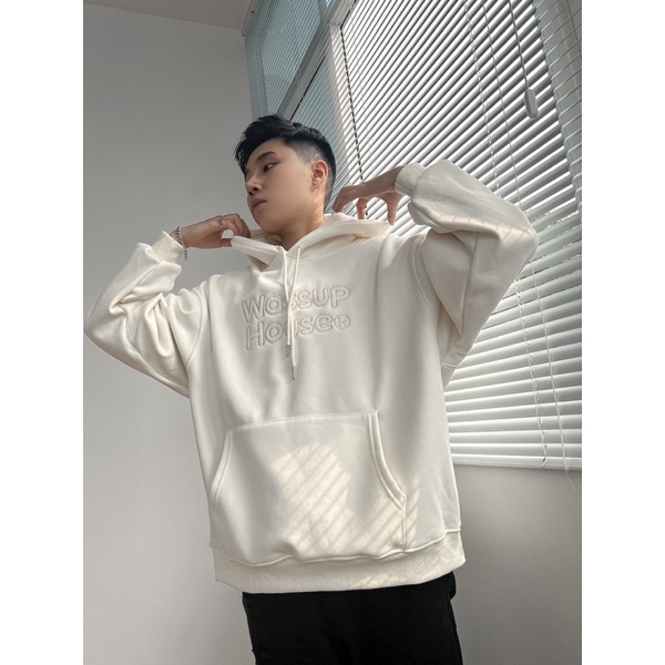 Áo hoodie unisex  WASSUP HOUSE cao cấp AN5082 by COCCACH