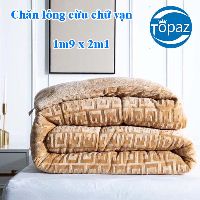 Chăn lông cừu mùa đông siêu nhẹ chính hãng TOPAZ nhập khẩu siêu mềm mịn cực kỳ ấm áp trong thời tiết đại hàn