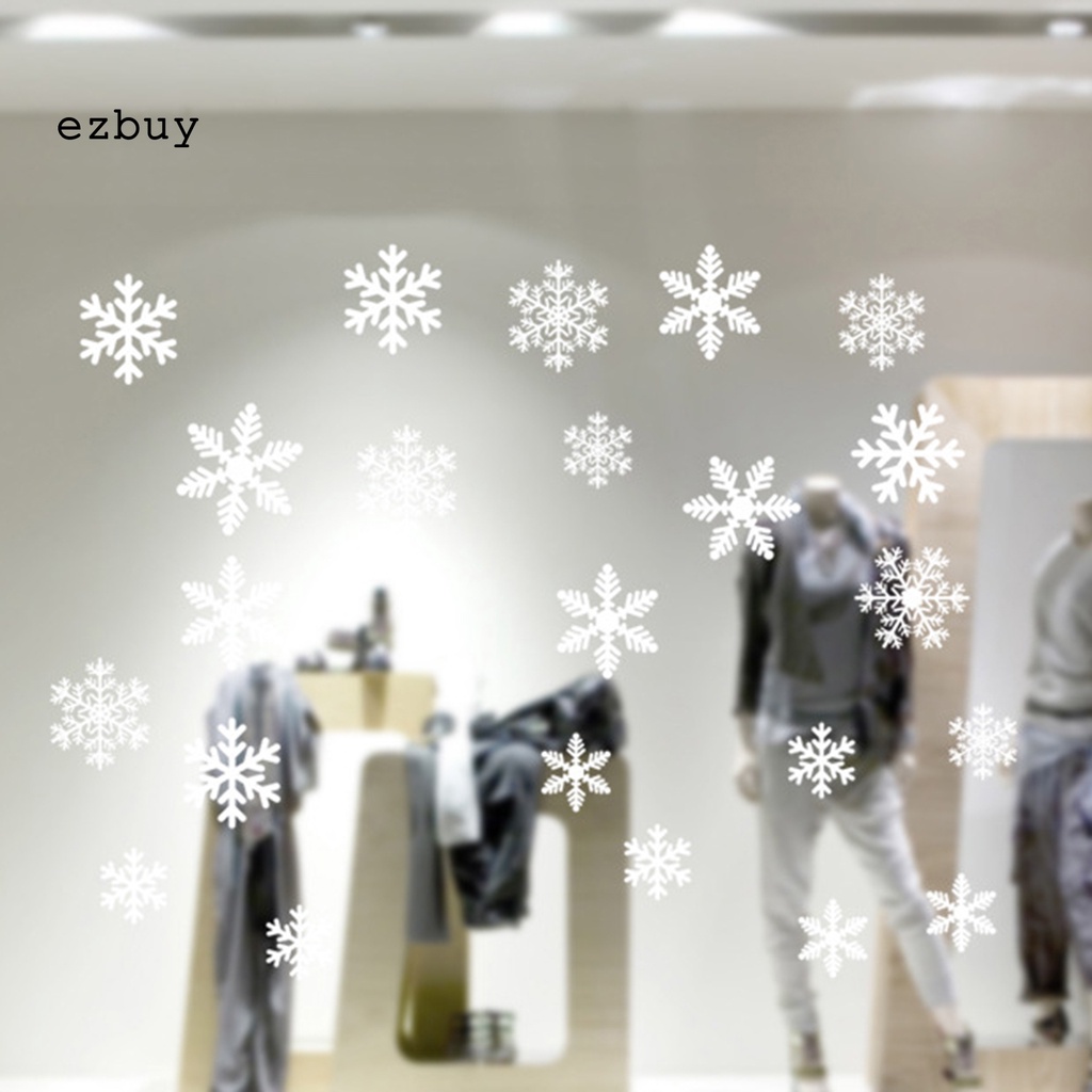 Bộ 2 Miếng Dán Cửa Sổ Bằng PVC Chống Nước Họa Tiết Bông Tuyết Giáng Sinh Độc Đáo Trang Trí Nhà Cửa