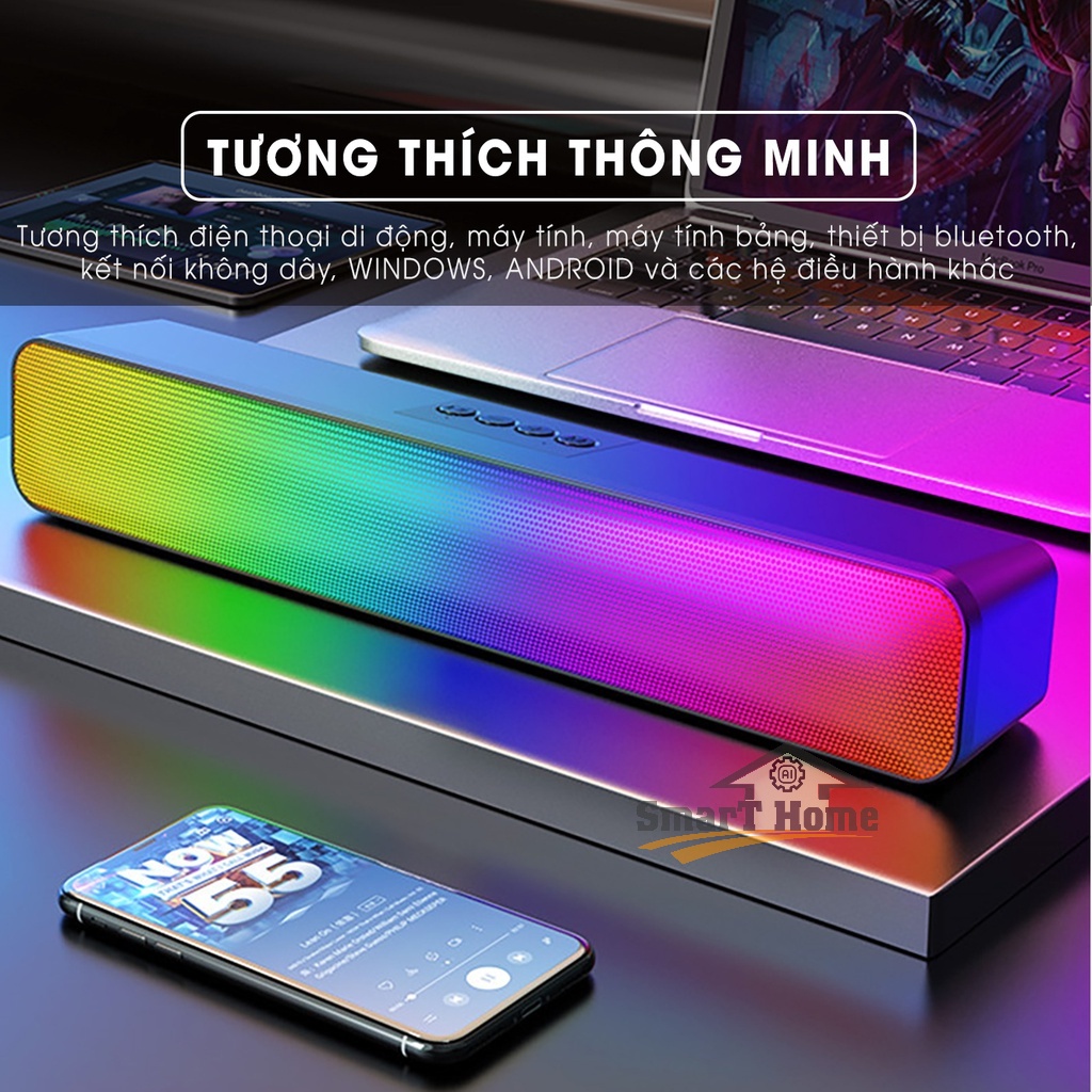 Loa Bluetooth Bass Mạnh SoundBar E3562 LED RGB - Loa Soundbar Kết Nối Máy Tính , Điện Thoại , TV Âm Thanh 3D Cao Cấp | BigBuy360 - bigbuy360.vn