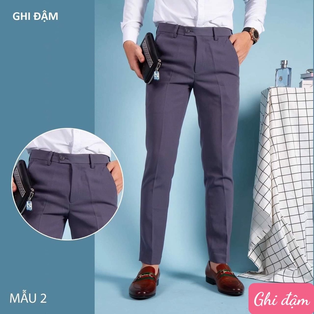 Quần tây âu nam cao cấp kiểu dáng hàn quốc chất kiệu kate co dãn nhẹ - quần tây nam công sở học sinh phom chuẩn YUMY T06