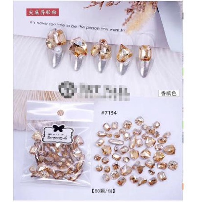 Set đá khối trang trí nail , 1 set 50 viên nhé ạ