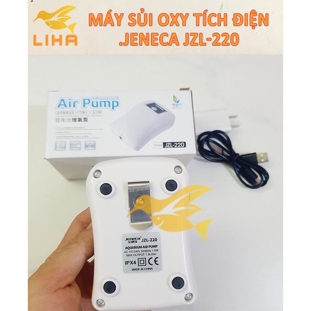 Máy Sủi Oxy Tích Điện Jeneca JZL - Tự Chạy Khi Cúp Điện Cho Bể Cá Cảnh