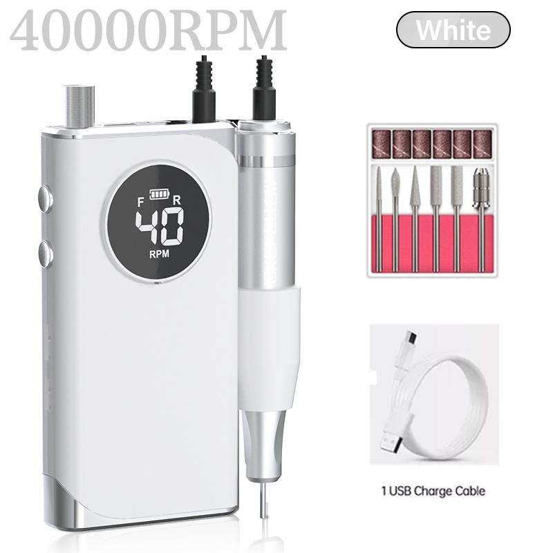 Máy Mài Móng Tay 40000RPM Màn Hình LCD Không Dây Chuyên Dụng 0603340