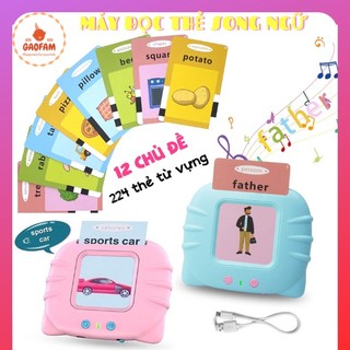 Máy đọc từ vựng Anh - Việt không sóng điện từ đồ chơi thông minh thẻ flashcard Tiếng Anh 224 từ vựng